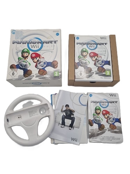 Mario Kart Wii - Nintendo Wii med Wii Wheel i Kasse (B Grade) (Genbrug)